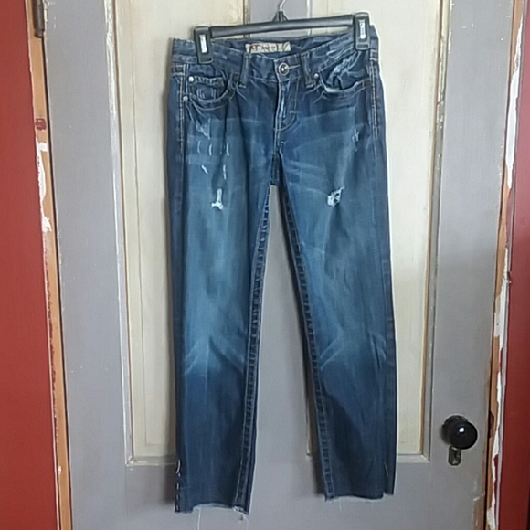 BKE Denim - BKE  Starlite Cropped Distressed Jeans